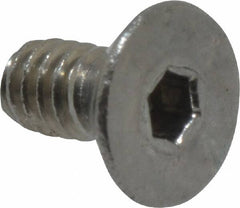 Value Collection - #2-56 UNC Hex Socket Drive, 82° Flat Screw - Grade 18-8 Stainless Steel, 3/16" OAL - Benchmark Tooling