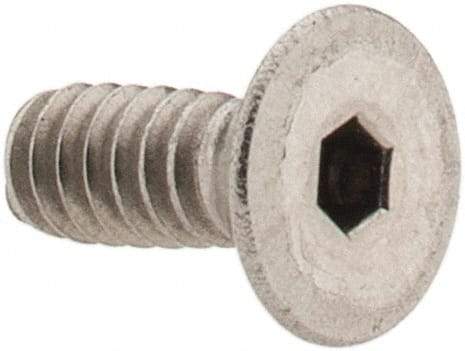 Value Collection - #6-32 UNC Hex Socket Drive, 82° Flat Screw - Grade 18-8 Stainless Steel, 3/8" OAL - Benchmark Tooling