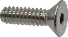 Value Collection - #6-32 UNC Hex Socket Drive, 82° Flat Screw - Grade 18-8 Stainless Steel, 1/2" OAL - Benchmark Tooling