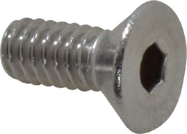 Value Collection - 1/4-20 UNC Hex Socket Drive, 82° Flat Screw - Grade 18-8 Stainless Steel, 5/8" OAL - Benchmark Tooling