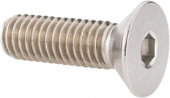 Value Collection - 3/8-16 UNC Hex Socket Drive, 82° Flat Screw - Grade 18-8 Stainless Steel, 1-1/4" OAL - Benchmark Tooling