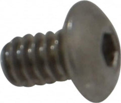 Value Collection - #4-40 UNC Hex Socket Drive, Button Screw - Grade 18-8 Stainless Steel, Uncoated, Fully Threaded, 3/16" Length Under Head - Benchmark Tooling