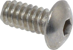 Value Collection - #4-40 UNC Hex Socket Drive, Button Screw - Grade 18-8 Stainless Steel, Uncoated, Fully Threaded, 1/4" Length Under Head - Benchmark Tooling