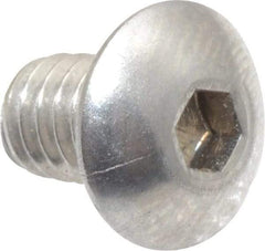 Value Collection - #8-32 UNC Hex Socket Drive, Button Screw - Grade 18-8 Stainless Steel, Uncoated, Fully Threaded, 1/4" Length Under Head - Benchmark Tooling