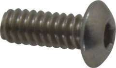 Value Collection - #10-24 UNC Hex Socket Drive, Button Screw - Grade 18-8 Stainless Steel, Uncoated, Fully Threaded, 1/2" Length Under Head - Benchmark Tooling