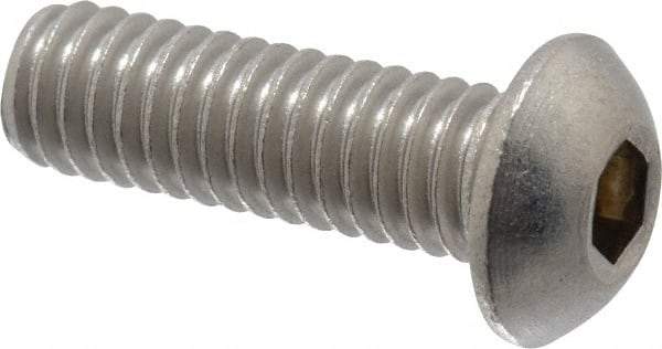 Value Collection - 5/16-18 UNC Hex Socket Drive, Button Screw - Grade 18-8 Stainless Steel, 1" Length Under Head - Benchmark Tooling