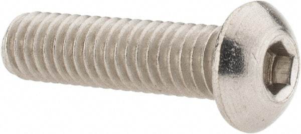 Value Collection - 5/16-18 UNC Hex Socket Drive, Button Screw - Grade 18-8 Stainless Steel, 1-1/4" Length Under Head - Benchmark Tooling