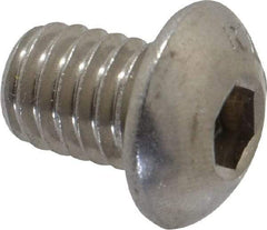 Value Collection - 3/8-16 UNC Hex Socket Drive, Button Screw - Grade 18-8 Stainless Steel, 1/2" Length Under Head - Benchmark Tooling