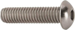 Value Collection - 3/8-16 UNC Hex Socket Drive, Button Screw - Grade 18-8 Stainless Steel, 1-1/2" Length Under Head - Benchmark Tooling