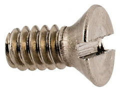 Value Collection - #4-40 UNC, 1/4" OAL Slotted Drive Machine Screw - Flat Head, Grade 18-8 Stainless Steel, Uncoated, Without Washer - Benchmark Tooling
