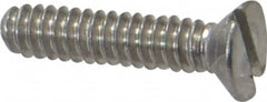 Value Collection - #4-40 UNC, 1/2" OAL Slotted Drive Machine Screw - Flat Head, Grade 18-8 Stainless Steel, Uncoated, Without Washer - Benchmark Tooling