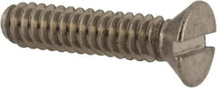 Value Collection - #6-32 UNC, 5/8" OAL Slotted Drive Machine Screw - Flat Head, Grade 18-8 Stainless Steel, Uncoated, Without Washer - Benchmark Tooling