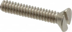 Value Collection - #6-32 UNC, 3/4" OAL Slotted Drive Machine Screw - Flat Head, Grade 18-8 Stainless Steel, Uncoated, Without Washer - Benchmark Tooling