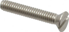 Value Collection - #8-32 UNC, 1" OAL Slotted Drive Machine Screw - Flat Head, Grade 18-8 Stainless Steel, Uncoated, Without Washer - Benchmark Tooling