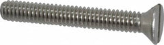 Value Collection - #8-32 UNC, 1-1/4" OAL Slotted Drive Machine Screw - Flat Head, Grade 18-8 Stainless Steel, Uncoated, Without Washer - Benchmark Tooling