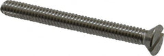 Value Collection - #10-24 UNC, 1-1/2" OAL Slotted Drive Machine Screw - Flat Head, Grade 18-8 Stainless Steel, Uncoated, Without Washer - Benchmark Tooling