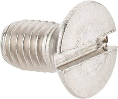 Value Collection - #10-32 UNF, 3/8" OAL Slotted Drive Machine Screw - Flat Head, Grade 18-8 Stainless Steel, Uncoated, Without Washer - Benchmark Tooling