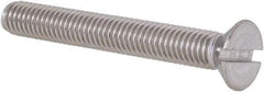 Value Collection - #10-32 UNF, 1-1/2" OAL Slotted Drive Machine Screw - Flat Head, Grade 18-8 Stainless Steel, Uncoated, Without Washer - Benchmark Tooling