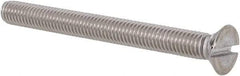 Value Collection - #10-32 UNF, 2" OAL Slotted Drive Machine Screw - Flat Head, Grade 18-8 Stainless Steel, Uncoated, Without Washer - Benchmark Tooling