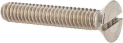 Value Collection - 1/4-20 UNC, 1-1/2" OAL Slotted Drive Machine Screw - Flat Head, Grade 18-8 Stainless Steel, Uncoated, Without Washer - Benchmark Tooling