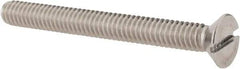 Value Collection - 1/4-20 UNC, 2-1/2" OAL Slotted Drive Machine Screw - Flat Head, Grade 18-8 Stainless Steel, Uncoated, Without Washer - Benchmark Tooling