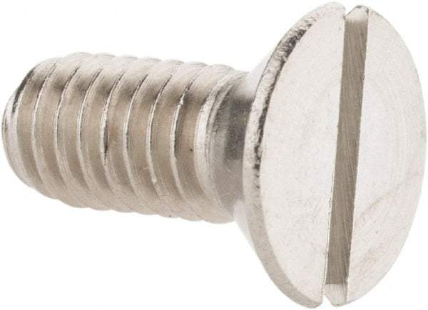 Value Collection - 5/16-18 UNC, 3/4" OAL Slotted Drive Machine Screw - Flat Head, Grade 18-8 Stainless Steel, Uncoated, Without Washer - Benchmark Tooling