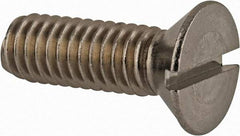 Value Collection - 5/16-18 UNC, 1" OAL Slotted Drive Machine Screw - Flat Head, Grade 18-8 Stainless Steel, Uncoated, Without Washer - Benchmark Tooling