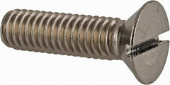 Value Collection - 5/16-18 UNC, 1-1/4" OAL Slotted Drive Machine Screw - Flat Head, Grade 18-8 Stainless Steel, Uncoated, Without Washer - Benchmark Tooling