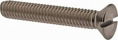 Value Collection - 5/16-18 UNC, 2" OAL Slotted Drive Machine Screw - Flat Head, Grade 18-8 Stainless Steel, Uncoated, Without Washer - Benchmark Tooling