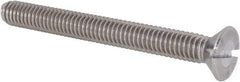 Value Collection - 5/16-18 UNC, 3" OAL Slotted Drive Machine Screw - Flat Head, Grade 18-8 Stainless Steel, Uncoated, Without Washer - Benchmark Tooling