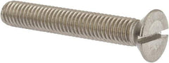 Value Collection - 3/8-16 UNC, 2-1/2" OAL Slotted Drive Machine Screw - Flat Head, Grade 18-8 Stainless Steel, Uncoated, Without Washer - Benchmark Tooling