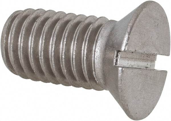 Value Collection - 1/2-13 UNC, 1" OAL Slotted Drive Machine Screw - Flat Head, Grade 18-8 Stainless Steel, Uncoated, Without Washer - Benchmark Tooling