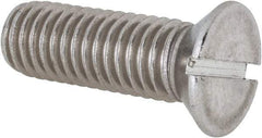 Value Collection - 1/2-13 UNC, 1-1/2" OAL Slotted Drive Machine Screw - Flat Head, Grade 18-8 Stainless Steel, Uncoated, Without Washer - Benchmark Tooling