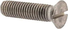 Value Collection - 1/2-13 UNC, 2" OAL Slotted Drive Machine Screw - Flat Head, Grade 18-8 Stainless Steel, Uncoated, Without Washer - Benchmark Tooling