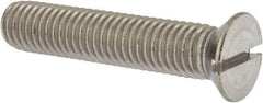 Value Collection - 1/2-13 UNC, 2-1/2" OAL Slotted Drive Machine Screw - Flat Head, Grade 18-8 Stainless Steel, Uncoated, Without Washer - Benchmark Tooling