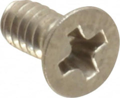 Value Collection - #4-40 UNC, 1/4" OAL Phillips Drive Machine Screw - Flat Head, Grade 18-8 Stainless Steel, Uncoated, Without Washer - Benchmark Tooling