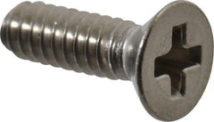 Value Collection - #4-40 UNC, 3/8" OAL Phillips Drive Machine Screw - Flat Head, Grade 18-8 Stainless Steel, Uncoated, Without Washer - Benchmark Tooling
