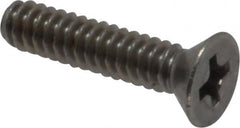 Value Collection - #4-40 UNC, 1/2" OAL Phillips Drive Machine Screw - Flat Head, Grade 18-8 Stainless Steel, Uncoated, Without Washer - Benchmark Tooling