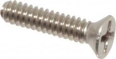 Value Collection - #6-32 UNC, 5/8" OAL Phillips Drive Machine Screw - Flat Head, Grade 18-8 Stainless Steel, Uncoated, Without Washer - Benchmark Tooling