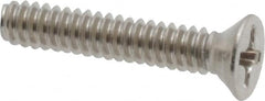 Value Collection - #6-32 UNC, 3/4" OAL Phillips Drive Machine Screw - Flat Head, Grade 18-8 Stainless Steel, Uncoated, Without Washer - Benchmark Tooling