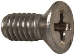 Value Collection - #8-32 UNC, 3/8" OAL Phillips Drive Machine Screw - Flat Head, Grade 18-8 Stainless Steel, Uncoated, Without Washer - Benchmark Tooling