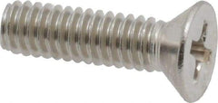 Value Collection - #8-32 UNC, 5/8" OAL Phillips Drive Machine Screw - Flat Head, Grade 18-8 Stainless Steel, Uncoated, Without Washer - Benchmark Tooling