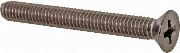 Value Collection - #8-32 UNC, 1-1/2" OAL Phillips Drive Machine Screw - Flat Head, Grade 18-8 Stainless Steel, Uncoated, Without Washer - Benchmark Tooling