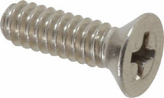 Value Collection - #10-24 UNC, 5/8" OAL Phillips Drive Machine Screw - Flat Head, Grade 18-8 Stainless Steel, Uncoated, Without Washer - Benchmark Tooling