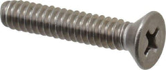 Value Collection - #10-24 UNC, 1" OAL Phillips Drive Machine Screw - Flat Head, Grade 18-8 Stainless Steel, Uncoated, Without Washer - Benchmark Tooling