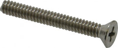 Value Collection - #10-24 UNC, 1-1/2" OAL Phillips Drive Machine Screw - Flat Head, Grade 18-8 Stainless Steel, Uncoated, Without Washer - Benchmark Tooling