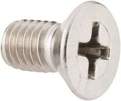 Value Collection - #10-32 UNF, 3/8" OAL Phillips Drive Machine Screw - Flat Head, Grade 18-8 Stainless Steel, Uncoated, Without Washer - Benchmark Tooling