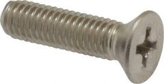 Value Collection - #10-32 UNF, 3/4" OAL Phillips Drive Machine Screw - Flat Head, Grade 18-8 Stainless Steel, Uncoated, Without Washer - Benchmark Tooling