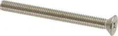 Value Collection - #10-32 UNF, 2" OAL Phillips Drive Machine Screw - Flat Head, Grade 18-8 Stainless Steel, Uncoated, Without Washer - Benchmark Tooling