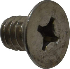 Value Collection - 1/4-20 UNC, 3/8" OAL Phillips Drive Machine Screw - Flat Head, Grade 18-8 Stainless Steel, Uncoated, Without Washer - Benchmark Tooling